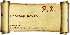 Prokopp Kevin névjegykártya