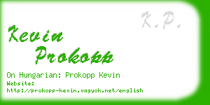 kevin prokopp business card